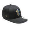Rex Club | Manchester Titans Stretch Fit baseball cap with a golden sword and shield emblem on the front, and a small logo on the side, against a white background. | Custom Caps | Custom Hats | Team Headwear | UK