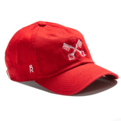 Rex Club | A Radley College - Slouch with two crossed keys embroidered on the front. The cap also features a small, embroidered white crown with the letter "R" on the side. The brim is curved, and the back is partially visible. | Custom Caps | Custom Hats | Team Headwear | UK