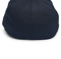 Rex Club | The image displays the back of the North Berwick RFC Stretch cap in plain dark blue, featuring visible stitching and two small ventilation eyelets. | Custom Caps | Custom Hats | Team Headwear | UK