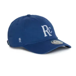 Rex Club | The RC 26 Slouch is a blue baseball cap featuring white 
